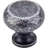 Top Knobs M273 Flat Faced Cabinet Knob 1-1/4" Black Iron