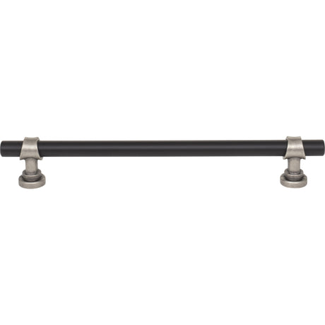 Top Knobs M2742 Bit 7 9/16" Center to Center Bar Pull Flat Black and Pewter Antique