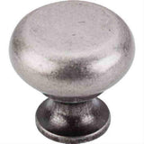 Top Knobs M275 Flat Faced Cabinet Knob 1-1/4" Pewter Antique