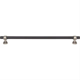 Top Knobs M2766 M2756 Bit 12" Center to Center Bar Pull Flat Black and Pewter Antique