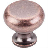 Top Knobs M278 Flat Faced Cabinet Knob 1-1/4" Antique Copper