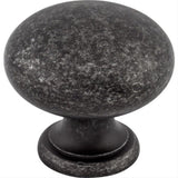 Top Knobs M283 Mushroom 1 1/4" Diameter Mushroom Cabinet Knob Black Iron