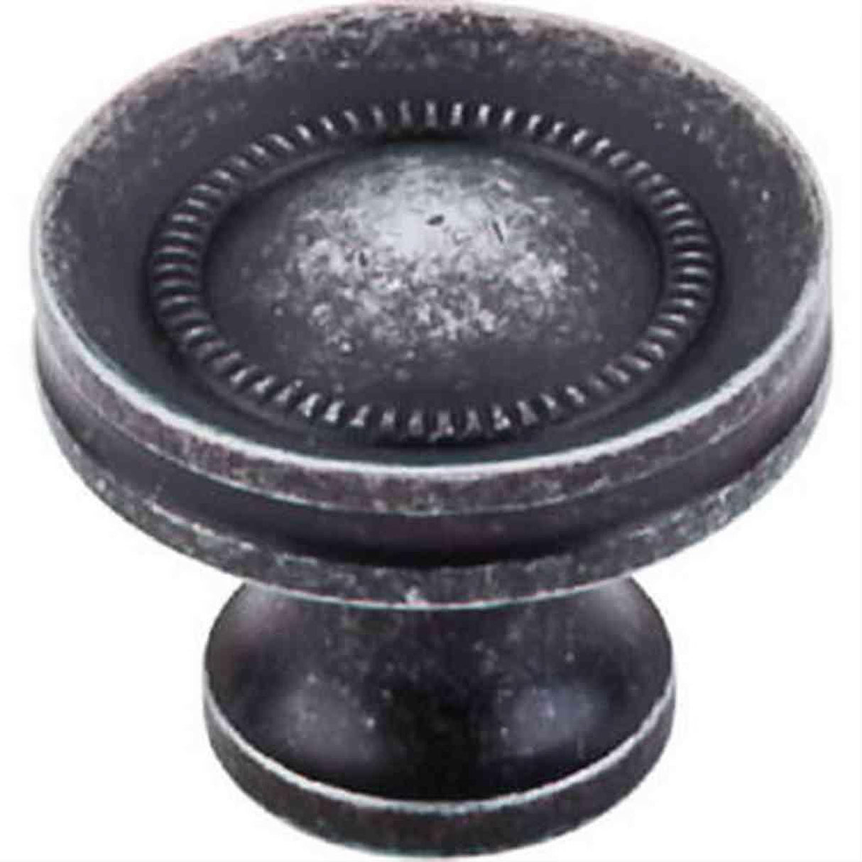 Top Knobs M293 Button Faced Cabinet Knob 1-1/4" Black Iron
