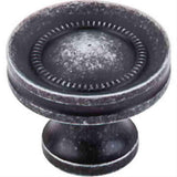 Top Knobs M293 Button Faced Cabinet Knob 1-1/4" Black Iron