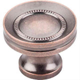 Top Knobs M297 Button Faced Cabinet Knob 1-1/4" Antique Copper