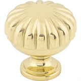 Top Knobs M320 Melon 1 1/4" Diameter Mushroom Cabinet Knob Polished Brass