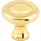Top Knobs M324 Swirl Cut 1 1/4" Diameter Mushroom Cabinet Knob Polished Brass