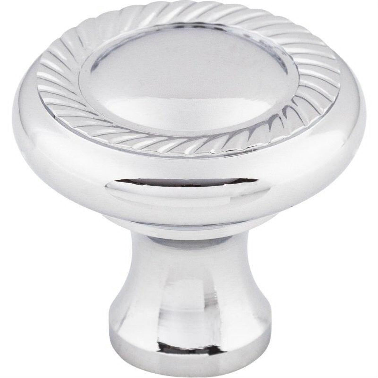 Top Knobs M325 Swirl Cut 1 1/4" Diameter Mushroom Cabinet Knob Polished Chrome