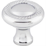 Top Knobs M325 Swirl Cut 1 1/4" Diameter Mushroom Cabinet Knob Polished Chrome