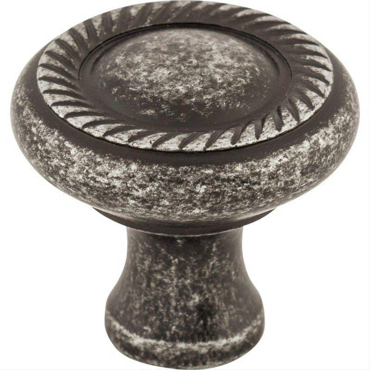 Top Knobs M327 Swirl Cut 1 1/4" Diameter Mushroom Cabinet Knob Black Iron