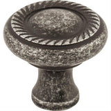 Top Knobs M327 Swirl Cut 1 1/4" Diameter Mushroom Cabinet Knob Black Iron