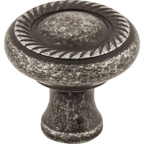 Top Knobs M327 Swirl Cut 1 1/4" Diameter Mushroom Cabinet Knob Black Iron