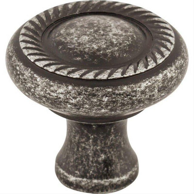 Top Knobs M327 Swirl Cut 1 1/4" Diameter Mushroom Cabinet Knob Black Iron