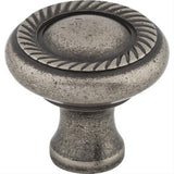 Top Knobs M329 Swirl Cut 1 1/4" Diameter Mushroom Cabinet Knob Pewter Antique