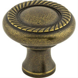 Top Knobs M330 Swirl Cut 1 1/4" Diameter Mushroom Cabinet Knob German Bronze