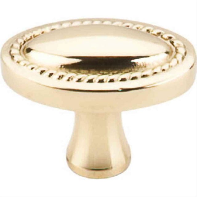 Top Knobs M346 Oval Rope Cabinet Knob 1-1/4" Polished Brass