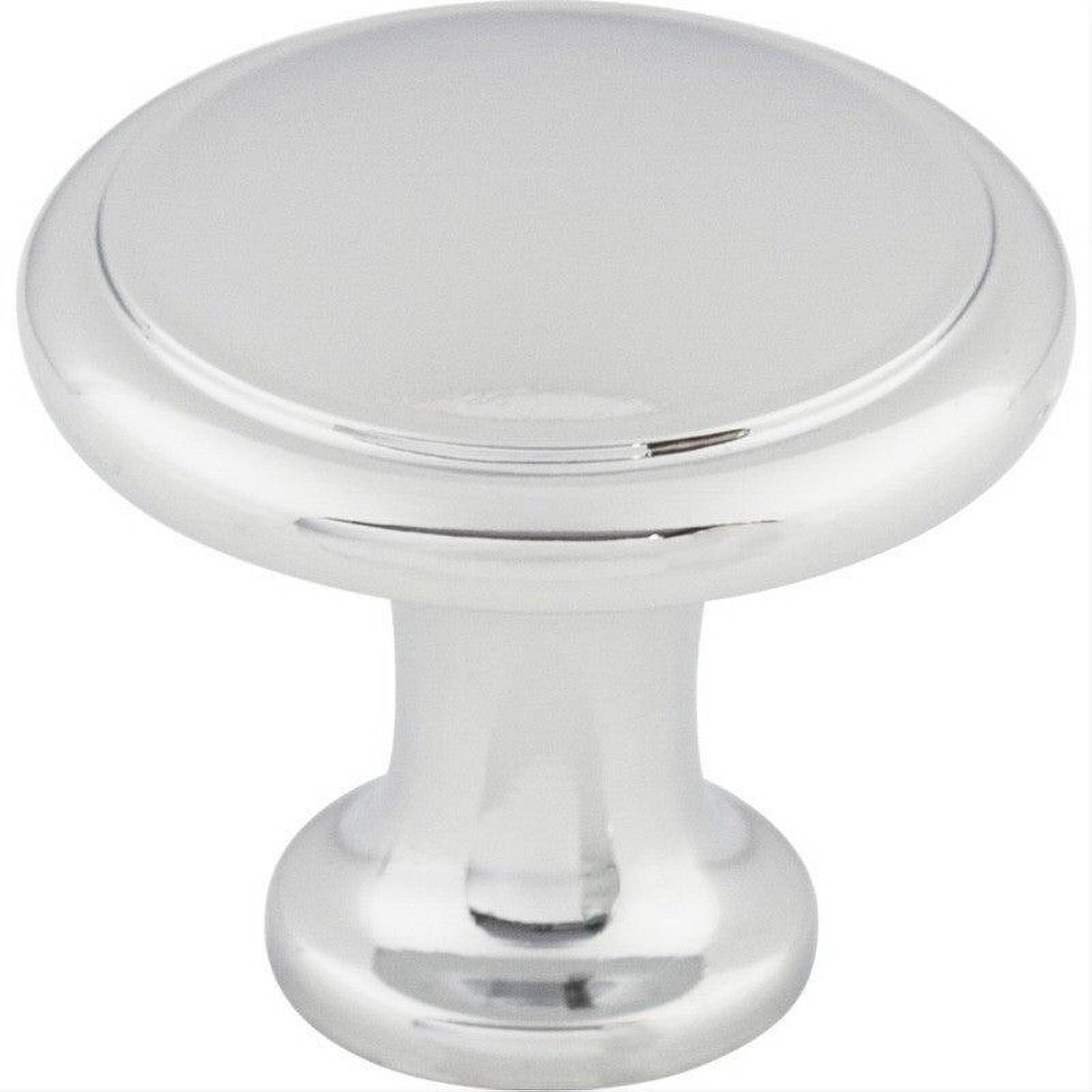 Top Knobs M377 Ringed 1 1/8" Diameter Mushroom Cabinet Knob Polished Chrome