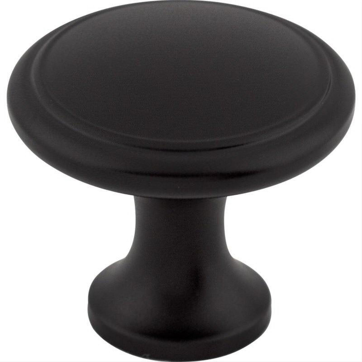 Top Knobs M378 Ringed 1 1/8" Diameter Mushroom Cabinet Knob Flat Black