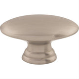 Top Knobs M379 Flat Oval 1 1/2" Length Oval Cabinet Knob Brushed Satin Nickel