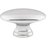 Top Knobs M380 Flat Oval 1 1/2" Length Oval Cabinet Knob Polished Chrome