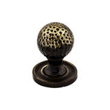 Top Knobs M44 Paris Mottled 1 1/4" w/Backplate Diameter Mushroom Knob Dark Antique Brass