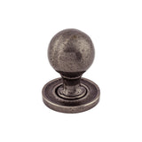 Top Knobs M50 Paris Knob Smooth 1-1/4" w/Backplate Cast Iron