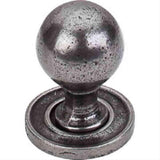 Top Knobs M50 Paris Knob Smooth 1-1/4" w/Backplate Cast Iron