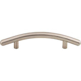 Top Knobs M534 Curved Bar Cabinet Pull 3-3/4" Center to Center Brushed Satin Nickel