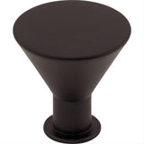 Top Knobs M587 M58 Cocktail 1 3/16" Diameter Mushroom Cabinet Knob Flat Black