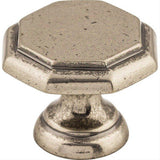 Top Knobs M6 Devon 1 1/4" Length Geometric Cabinet Knob Pewter Antique