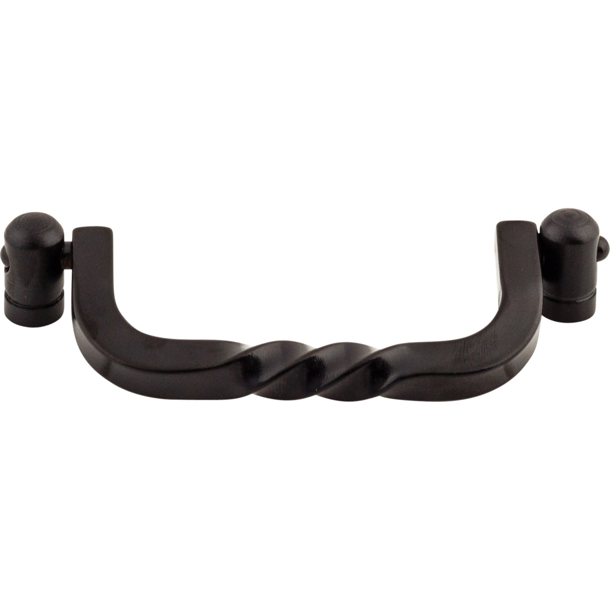 Top Knobs M644 Twist 3 3/4" Center to Center Drop Cabinet Pull Patina Black