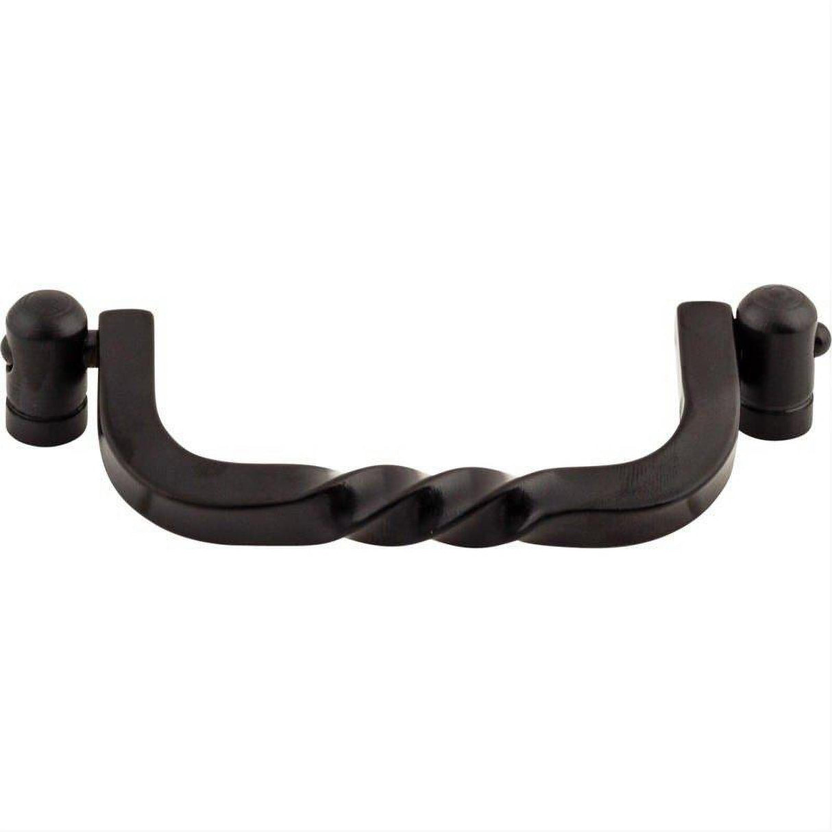Top Knobs M644 Twist 3 3/4" Center to Center Drop Cabinet Pull Patina Black