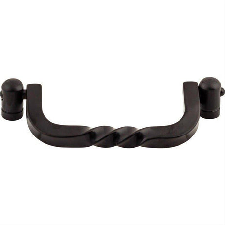 Top Knobs M644 Twist 3 3/4" Center to Center Drop Cabinet Pull Patina Black