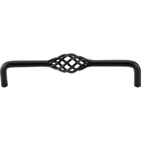 Top Knobs M656 Twisted Wire D Cabinet Pull 6" Center to Center Patina Black