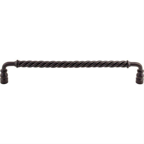 Top Knobs M677 Twisted Bar 12" Center to Center Bar Pull Patina Black