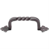 Top Knobs M691 Fixed Norman Crest Cabinet Pull 4" Center to Center Pewter