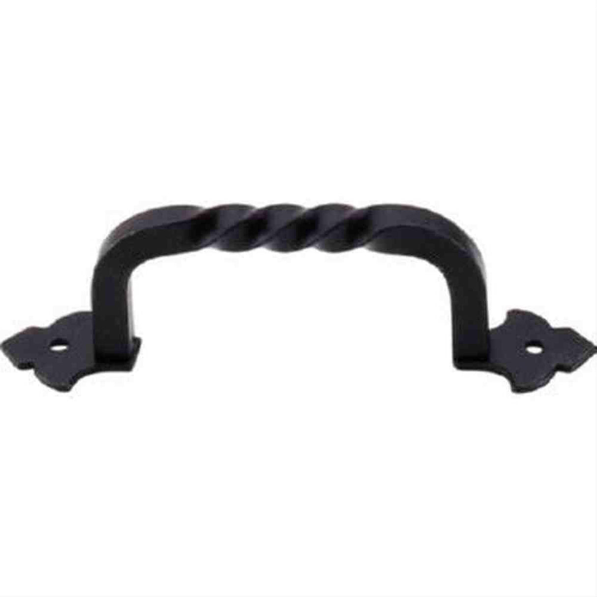 Top Knobs M692 Fixed Norman Crest Cabinet Pull 4" Center to Center Patina Black