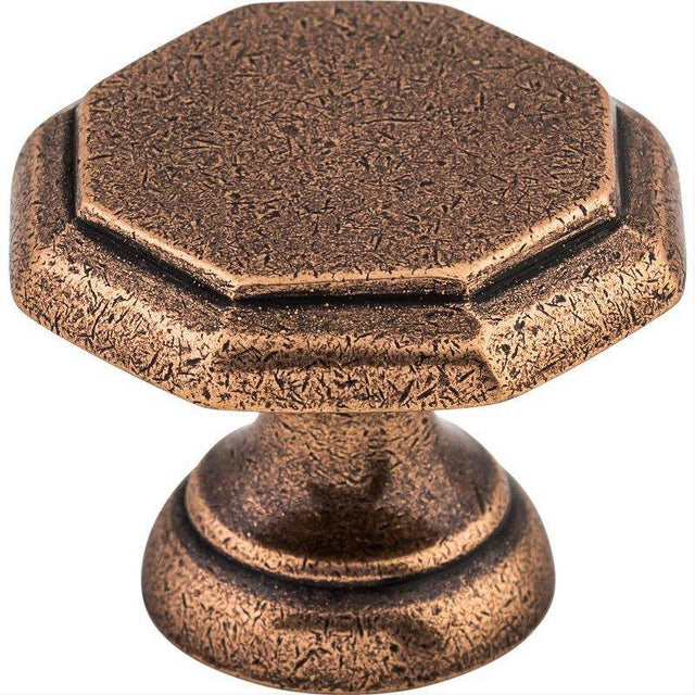 Top Knobs M7 Devon 1 1/4" Length Geometric Cabinet Knob Old English Copper