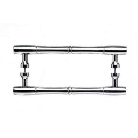 Top Knobs M721-8 PAIR Nouveau Bamboo Door Pull Back to Back 8" Center to Center Polished Chrome