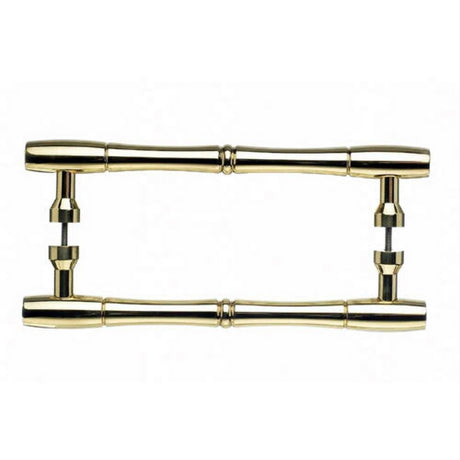 Top Knobs M722-8 pair Nouveau Bamboo Door Pull Back to Back 8" Center to Center Polished Brass