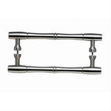 Top Knobs M723-8 pair Nouveau Bamboo Door Pull Back to Back 8" Center to Center Brushed Satin Nickel