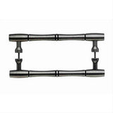 Top Knobs M727-8 PAIR Nouveau Bamboo Door Pull Back to Back 8" Center to Center Pewter Antique