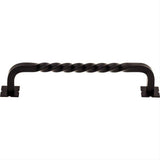 Top Knobs M737 Square Twist 6" Center to Center w/Backplates Bar Pull Patina Black