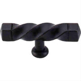 Top Knobs M740 Square Twist T-Handle 3-3/16" Center to Center Patina Black