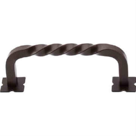Top Knobs M784 Square Twist D Cabinet Pull 3-3/4" Center to Center Oil Rubbed Bronze