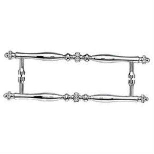 Top Knobs M806-12 PAIR Somerset Melon Door Pull Back to Back 12" Center to Center Polished Chrome