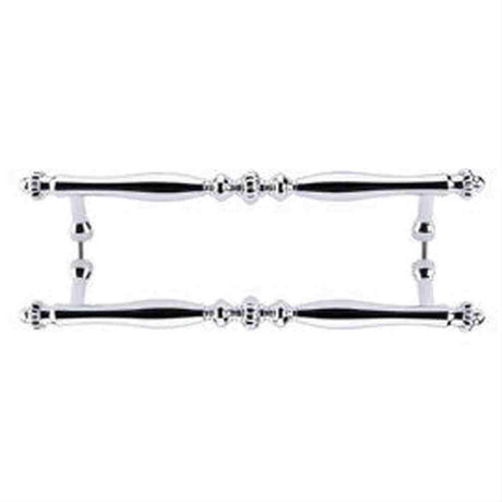 Top Knobs M806-12 Somerset Melon Cabinet Pull / Appliance Pull 12" Center to Center Polished Chrome