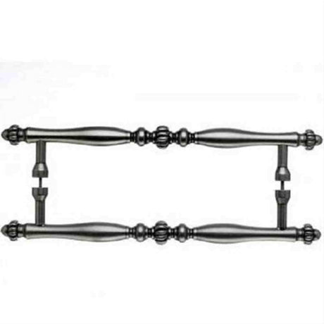 Top Knobs M812-12 PAIR Somerset Melon Door Pull Back to Back 12" Center to Center Pewter Antique