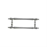 Top Knobs M819-12 pair Somerset Finial Door Pull Back to Back 12" Center to Center Brushed Satin Nickel