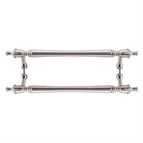 Top Knobs M819-12 Somerset Finial Cabinet Pull / Appliance Pull 12" Center to Center Brushed Satin Nickel